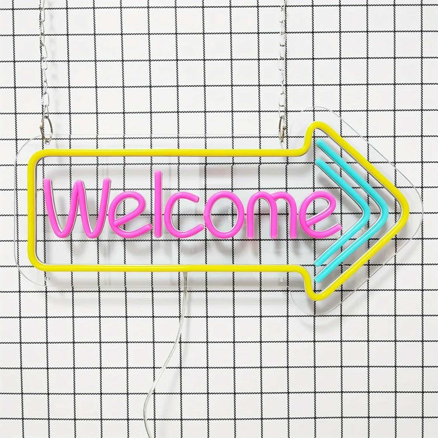 Welcome Neon Light LED Neon Sign Wall Decor for Home Office Cafe Party Bar Business USB Powered Holiday Gift for Adult Friend XJ250602
