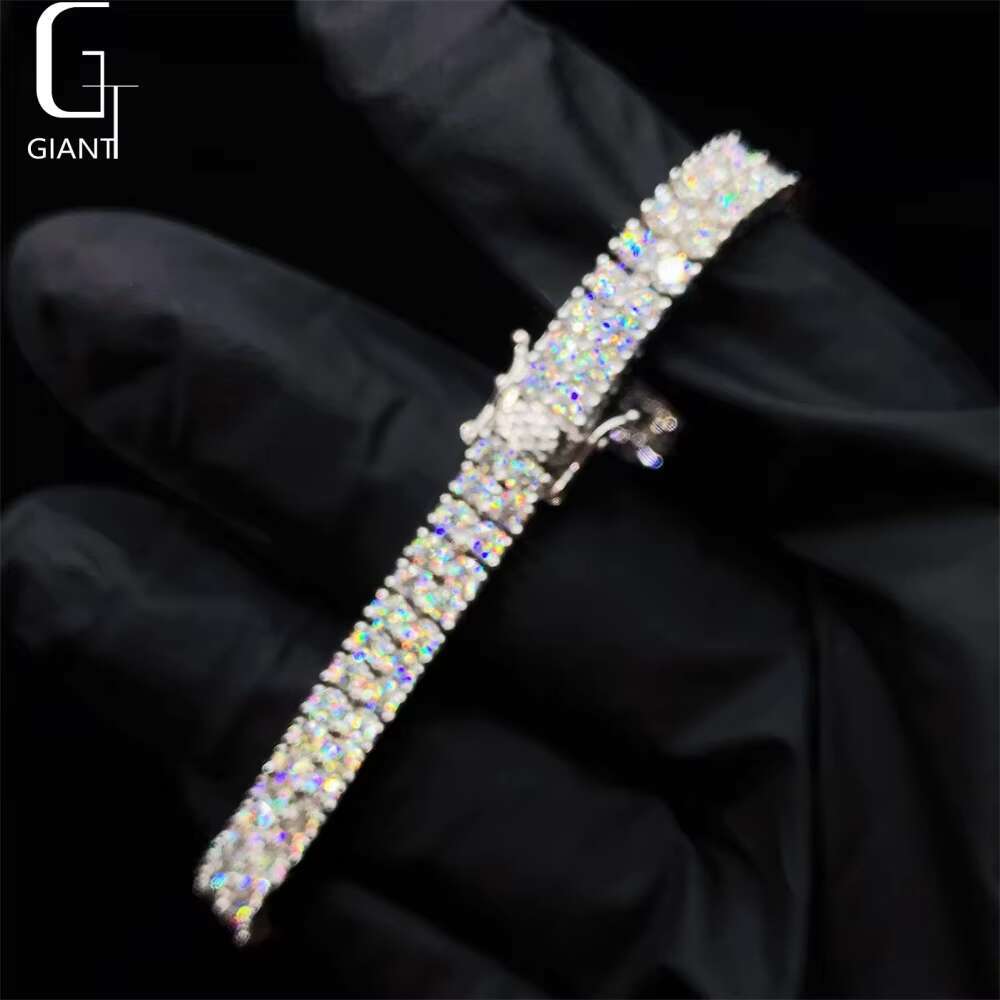 New Design Bracelet Iced Out Hip Hop Jewelry 925 Silver Moissanite Diamond Bracelets Tennis Chain Bracelets Unisex