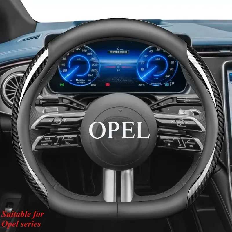 Leather Car Steering Wheel Cover for Opel Rocks-e Tigra Vectra Meriva Mokka-e Mokka X Movana Nova Omega Vivaro Zafira Andere R250603