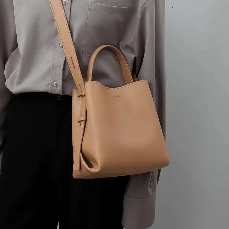 Designer Bucket Genuine Leather Crossbody Shoulder Bags For Women Sling Purses And Handbags Female Tote Bag Bolsa