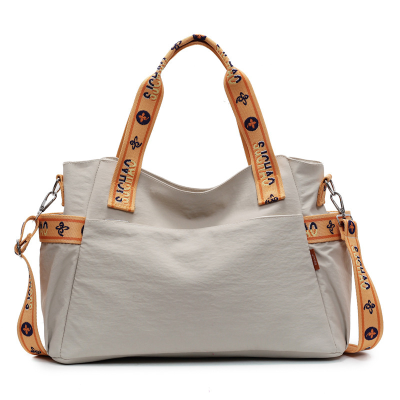 Korean Fashion Tote Women 2025 New Nylon Commuter for College Students Class Shoulder Street Style Large Bag