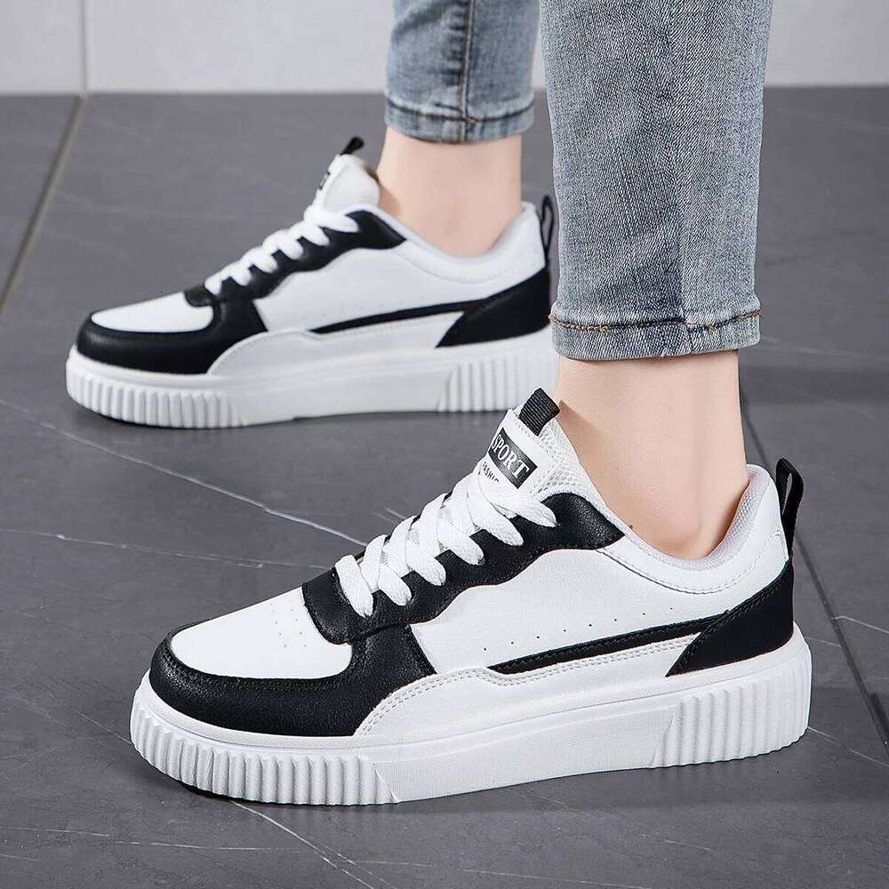YRZL Women Casual Skateboard Shoe Man Lace Up Running Chunky Sneakers Non Slip Waterproof Lightweight Athletic Unisex Shoes