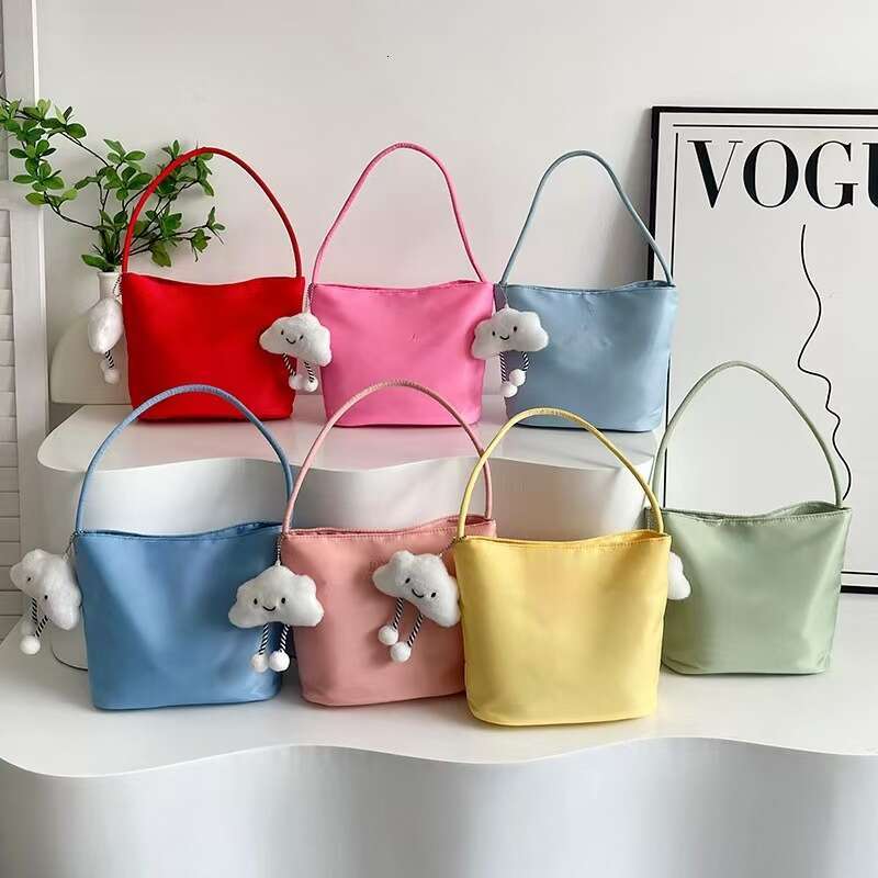 Korean Handbag Nylon Cloth Women's Gift Trendy Fashion Embroidered Underarm Versatile Shoulder Bag