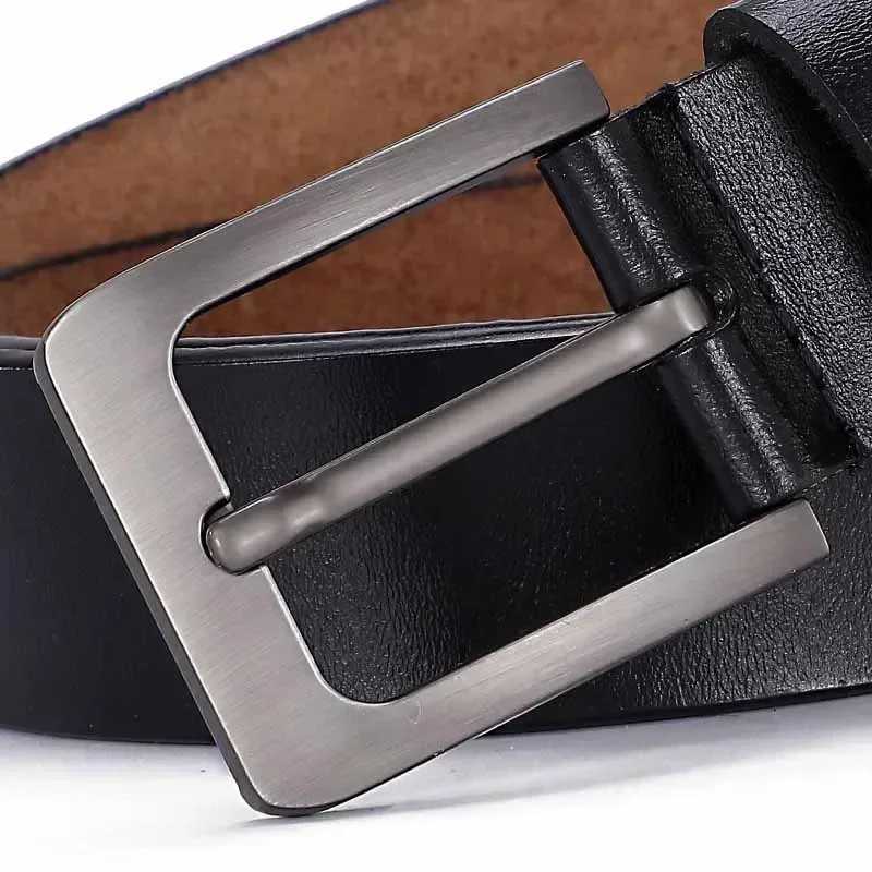 High Quality Real Genuine Leather Pin Buckle Mens Belts Waist for Jeans Plus Size LONG Large 130 140 150 160 170 cm Men BeltsXJ250602