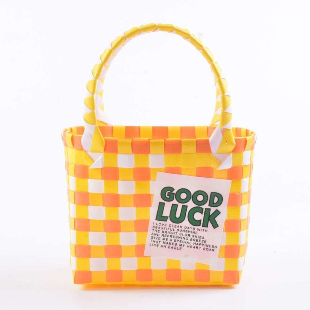 Gift Bag Internet Celebrity Plastic Woven Vegetable Storage Basket Handbag