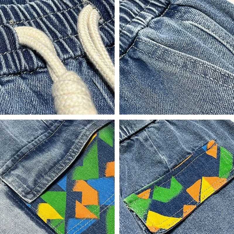 Mens Denim Shorts Hip Hop Selvedge Graphic Short Jeans Pants for Men Multi Color Trend 2024 Xxxl Cowboy XL Cut Original Designer T250603