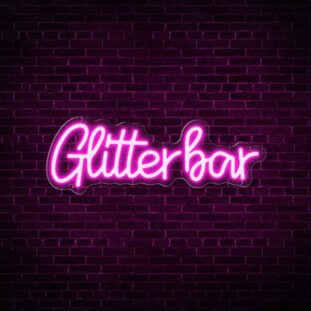 Glitter Bar Neon LED Sign for Bar Party Pub Clubs Bedroom Business Luminous Sign Neon wall decoration Room decor LightsXJ250602