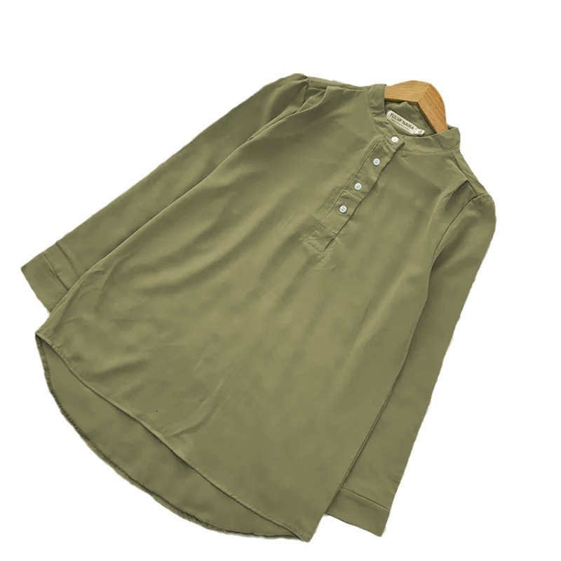women's wear Muslim Collar Casual Cardigan Loose Draped Shirt Women's TikTok