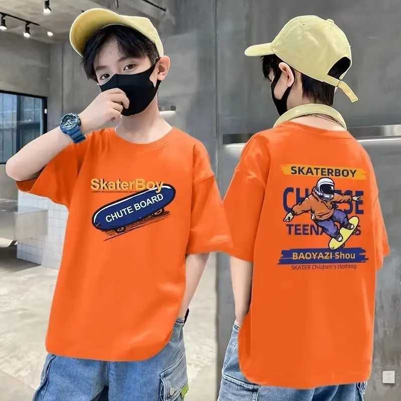 New Summer Kids Clothes Streetwear Fashion Cartoon Print T Shirt Tops Children Boys Girls Clothes 100% Cotton Short Sleeve Tees T250603