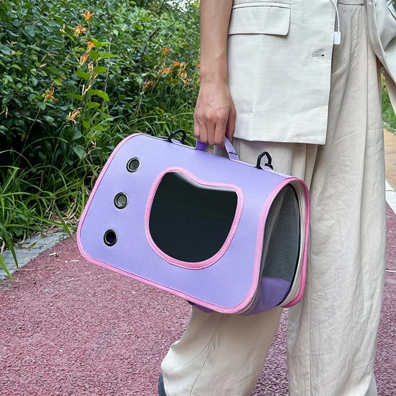 Portable Pet Bag for Small Dogs Cats Outdoor Foldable Cat Bag Breathable Cat Shoulder Bag Kitten Carrying Bag 250526