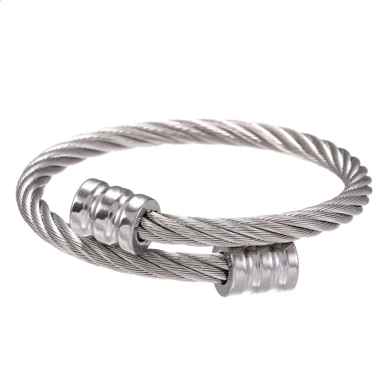 Jewelry trend personality stainless steel winding geometric bracelet accessories men 250517