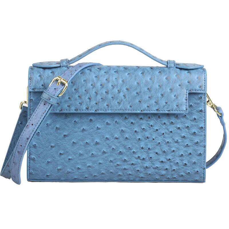 Brand Designer Ostrich Pattern Crossbody Bags For Women 2025 Simple Totes Shoulder Bag Lady Handbags And Purses