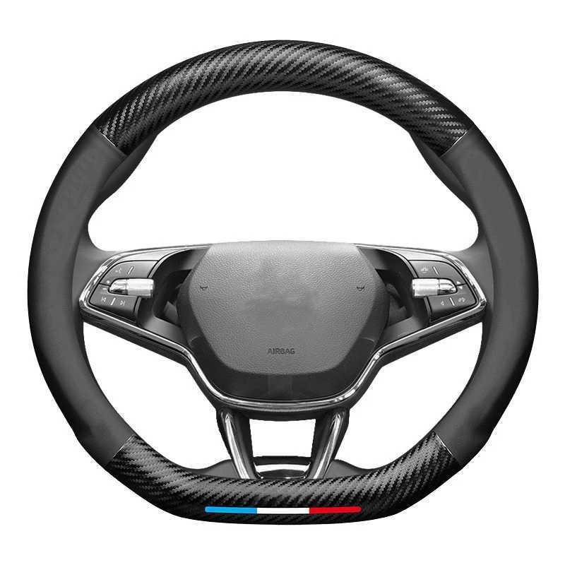 Fits For Skoda Octavia Citigo Kamiq Karoq Kodiaq Scale Yeti Fabia Rapid Superb Roomster Car Steering Wheel Cover Accessories R250603