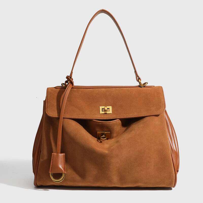 Rodeo Leather Women Business Briefcase Fashion Single Shoulder Diagonal Cross Women's Handbag Buckle Underarm Bag