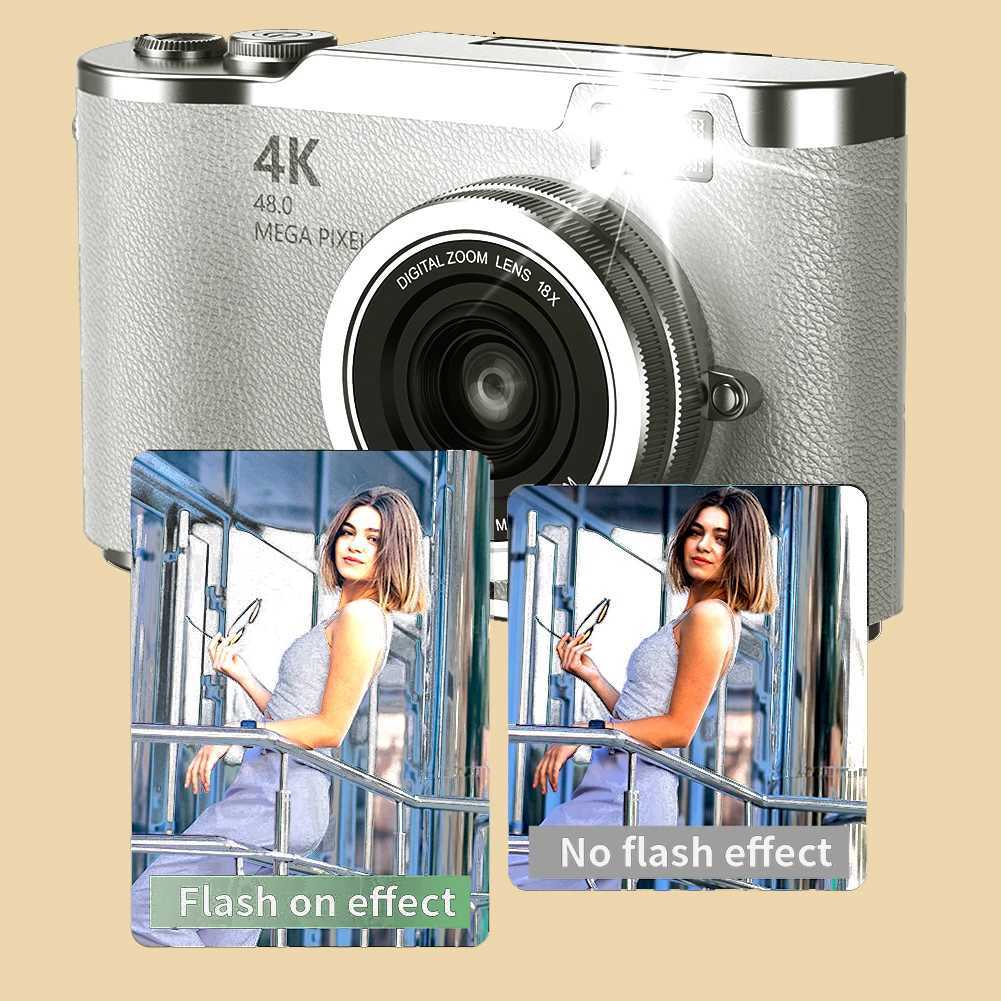 4K Digital Camera 48MP Compact Small Camera 8X Zoom Vlogging Camera 180 Flip Sn Video Camcorder for Teens Adults BeginnersXJ250603