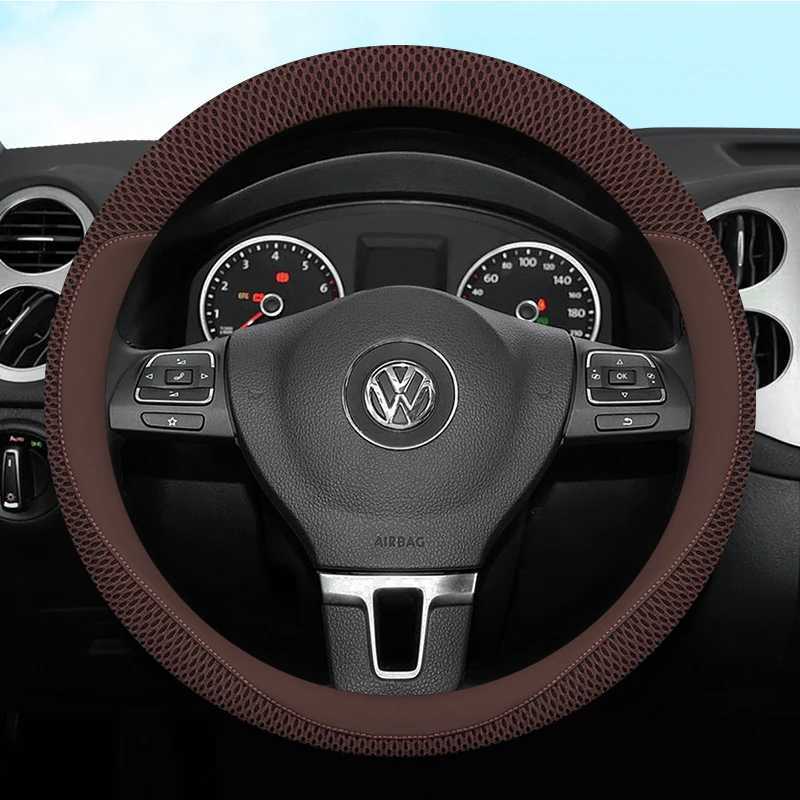 Car Steering Wheel Cover For Volkswagen VW Caddy 3 4 MK3 MK4 2007 2008 2010 2014 2015 2016 2017 2018 7Colors Auto Accessories R250603