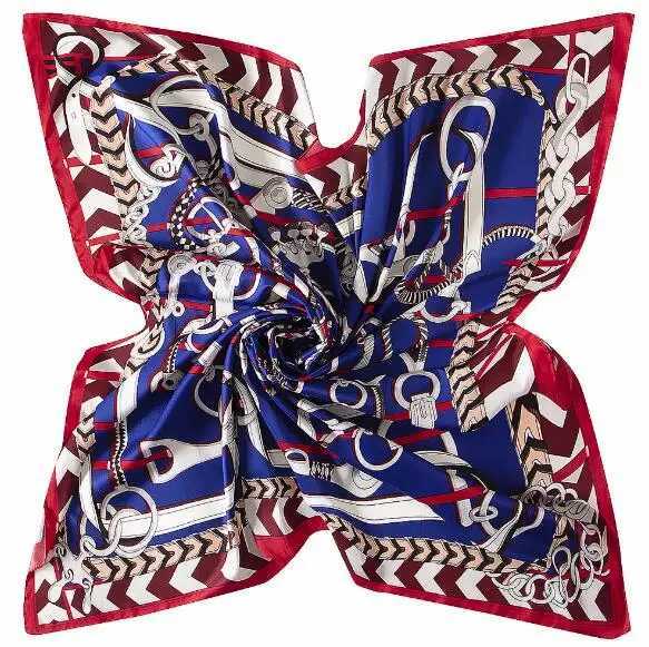 New Belt Saddle 130cm Square Scarf Luxury Brand Scarves For Ladies Twill Silk Scarf Woman Kerchief Shawl Scarves For Ladies W250602