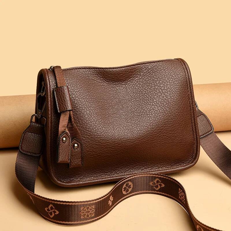 High Quality Genuine Leather Women Tote Bag Soft Cowhide Ladies Shoulder Crossbody Bags 2024 Fashion Female Messenger Sac