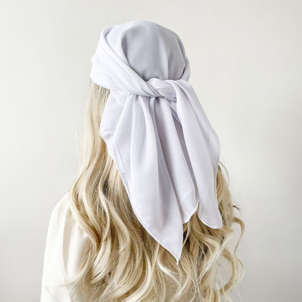 T873 Pearl Chiffon Scarf Pure Color Silk Scarf Malay Headscarf Southeast Asia Scarf