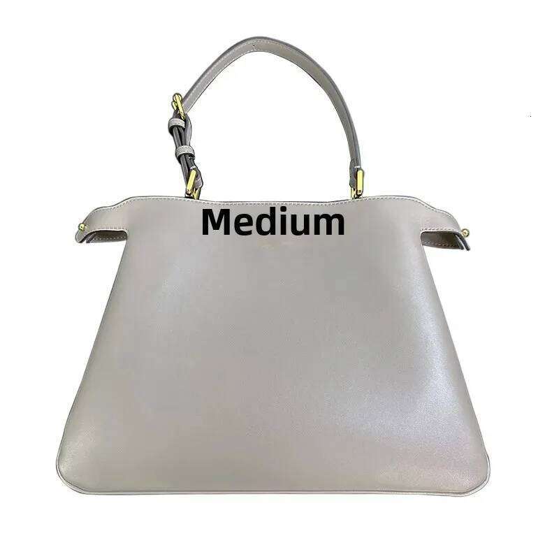 New Fashionable Peekaboo Large Capacity Single Shoulder Bag Women s Cow Leather Commuter Handbag Neutral Minimalist Style bag