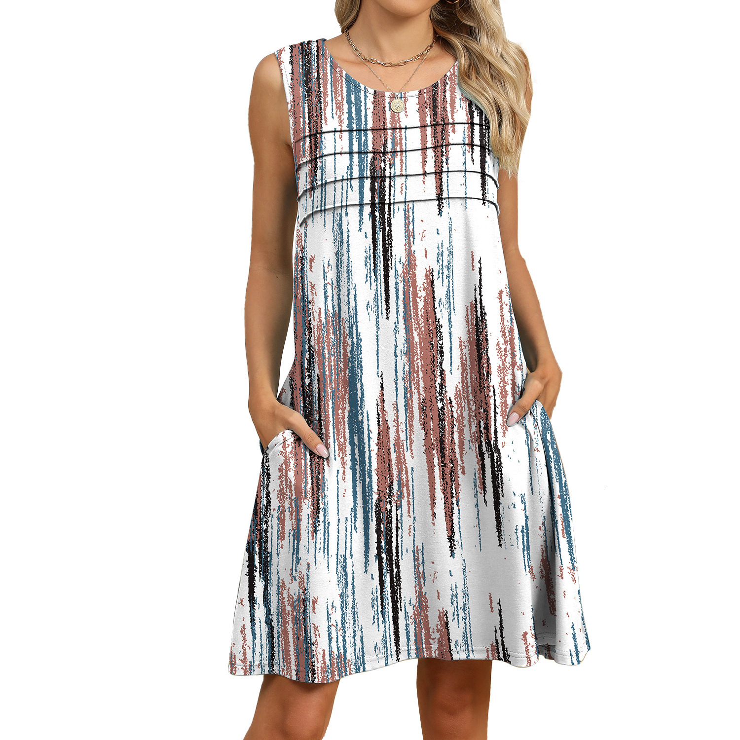 Luxury Designer Clothing Fashion 2025 Summer New Printed Vest Women's Loose Dress Fashion Designer Dress