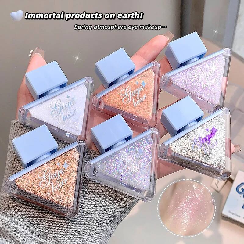 Gege Bear Glazed Pearlescent Glitter Brightens Highlight Silkworm Liquid Eyeshadow