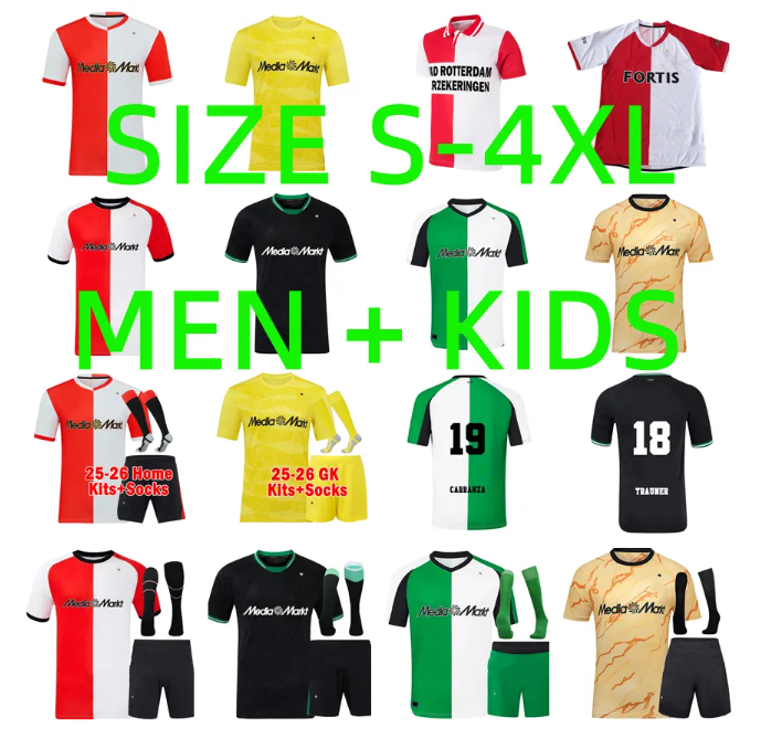 24 25 26 FEYENOORDS Soccer Jerseys HANCKO GIMENEZ TRAUNER IVANUSEC HARTMAN ZERROUKI PAIXAO CARRANZA Q. TIMBER STENGS AYASE 2024 2025 2026 football shirt men kids