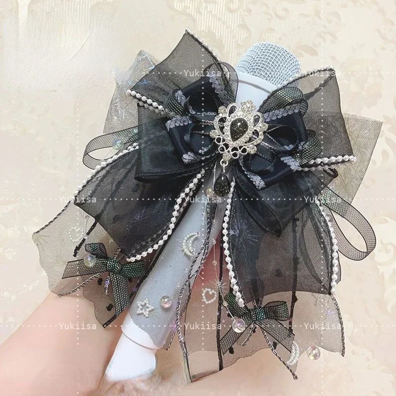 Womens Rhinestone Bow Tie Cosplay Party Shirt Collar Flowers Brooch Headpiece Clip Fashion Lolita Accessories Gifts 250530