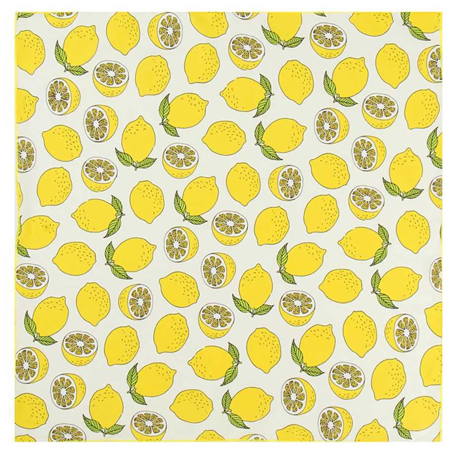 Bright Color Spring Summer Small Square Silk Scarf For Women Female Neck Scarfs Printed Lemon Hair Scarf Girls Kerchief 50X50CM W250602