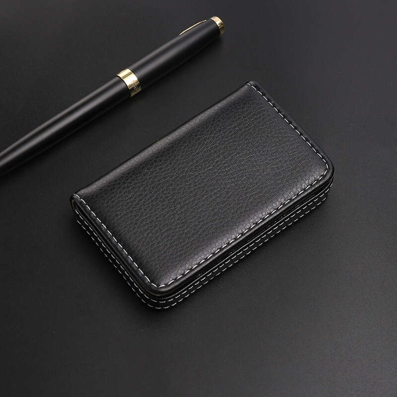 Large Capacity Case Faux Leather Business Bank Credit Card Holder Wallet Handbag Company Enterprise