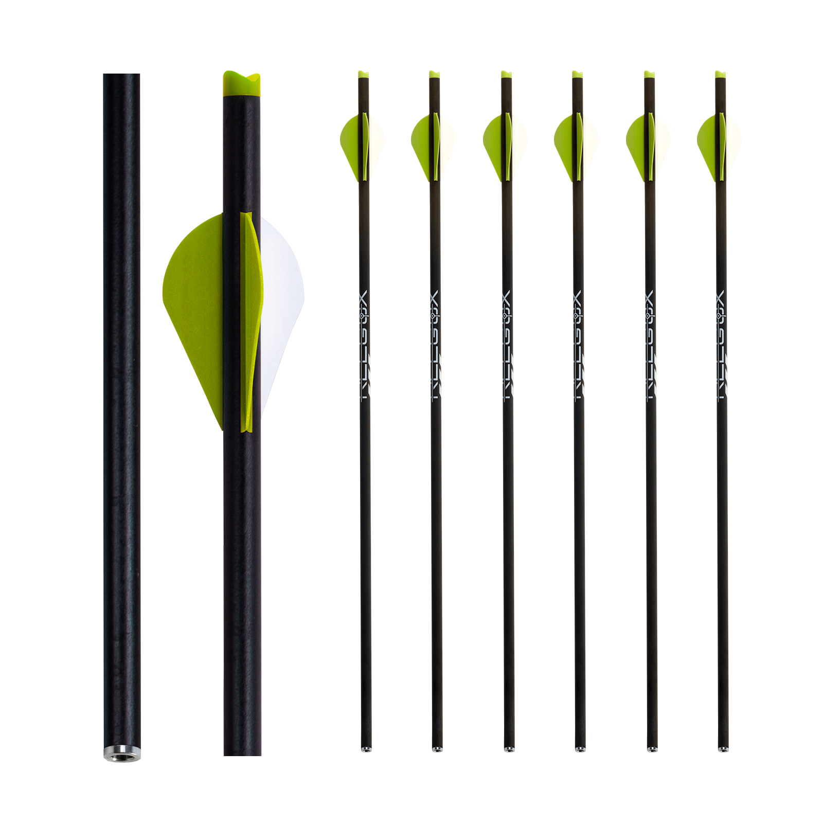 Crossbow Arrows 20 inch without Arrowheads Crossbow Bolts Hunting Carbon Arrows for Crossbow Half-Moon Nocks Archery Practice Training Arrows(Pack of 