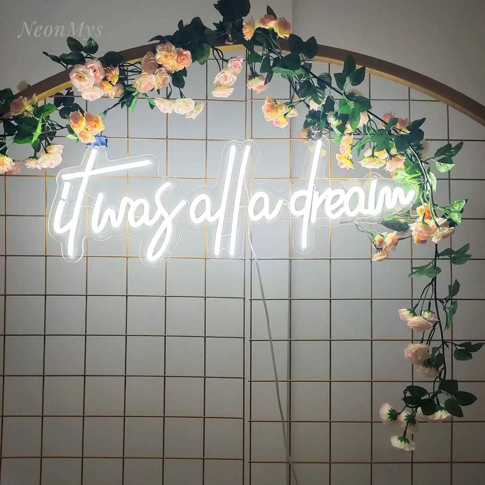 It Was All A Dream Neon Sign Flex LED Neon Light for Wall Decor USB LED Custom Neon Sign Home Party Room Bar Decoration XJ250602