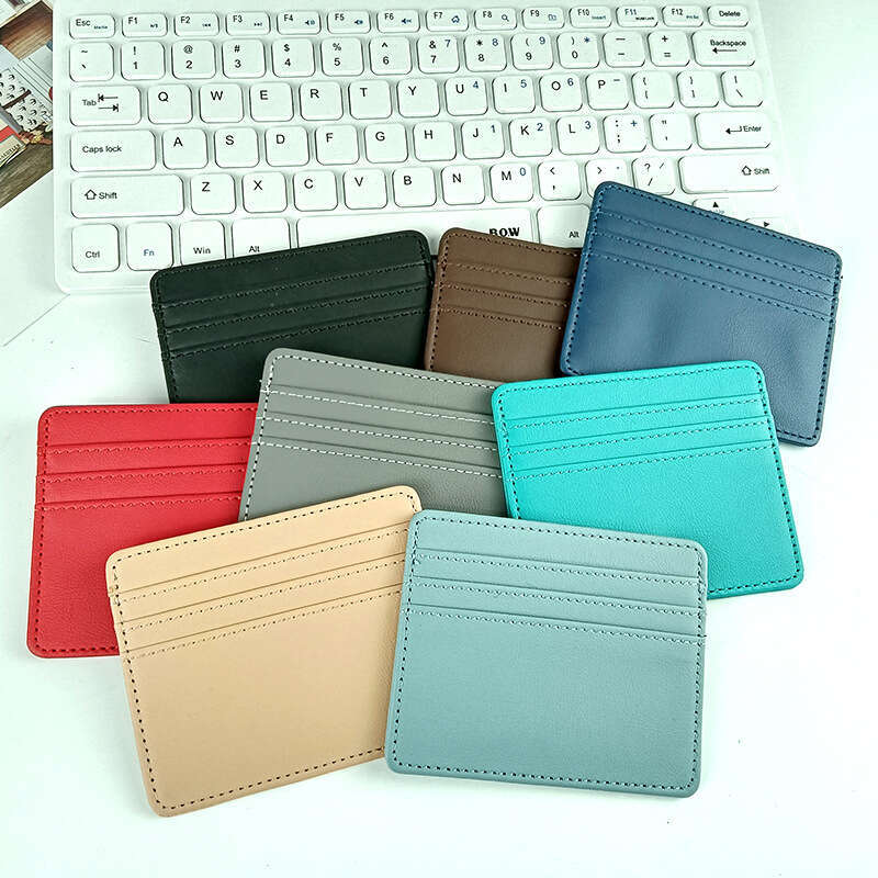 INS Thin Style Women Large Capacity Small Multi-Card Slot High-End Leather PU Sleeve Card Holder