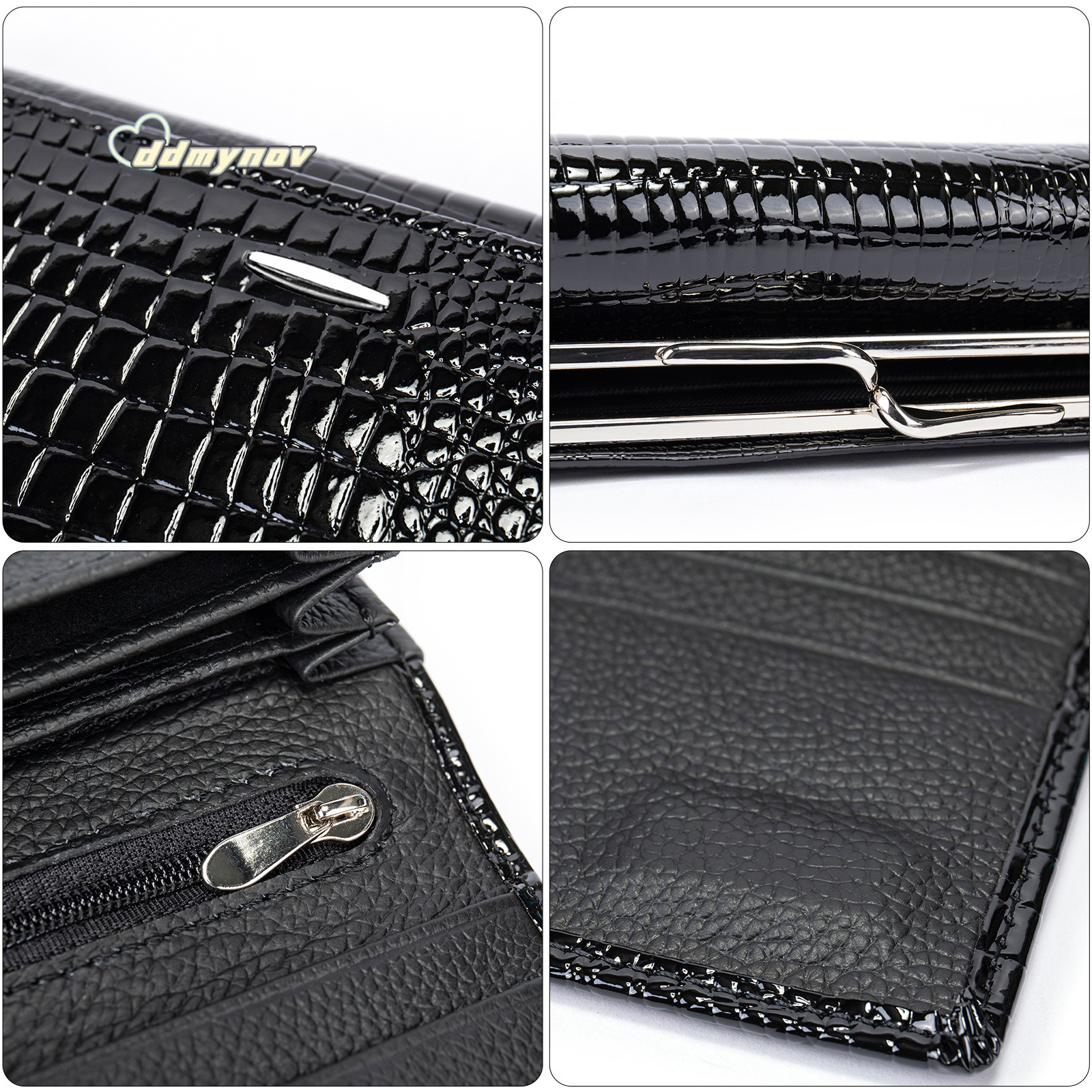 Genuine Leather Small Bag Crocodile Pattern Cowhide Wallet Women's Long Clutch Fashion Handbag ddmynov ddmynov