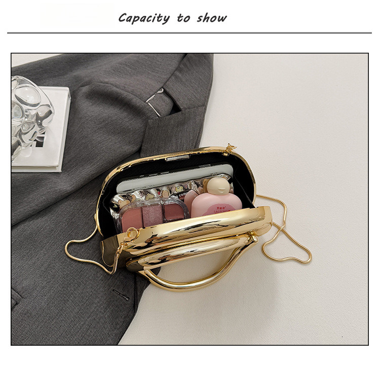 2025 New Round Box Clutch Evening Bag Designer Bag Mini Small Bag Hardware Retro Metal Handle Chain Crossbody Free Shipping Shoulder Bag Handbag