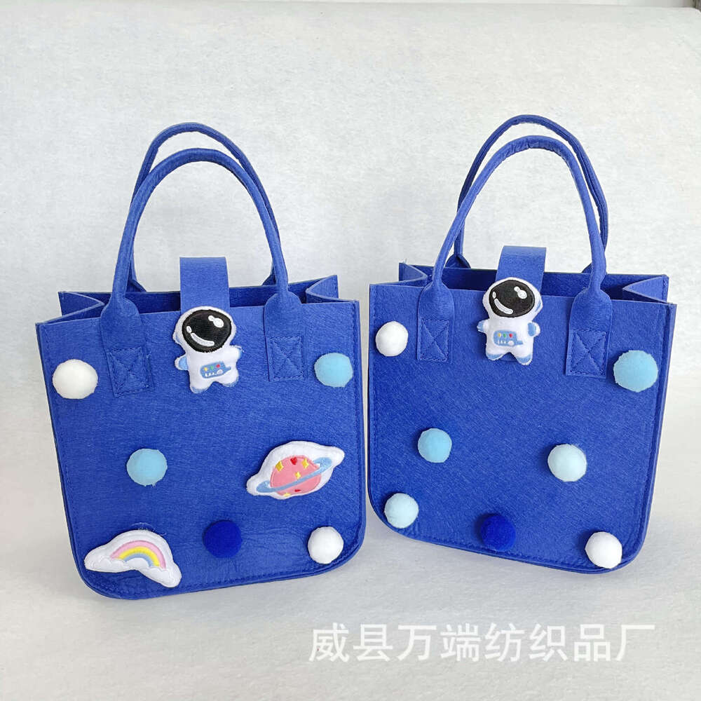 New Cute Handbag Hundred Days Banquet Gift Tote for Girls DIY Felt Cartoon Bag