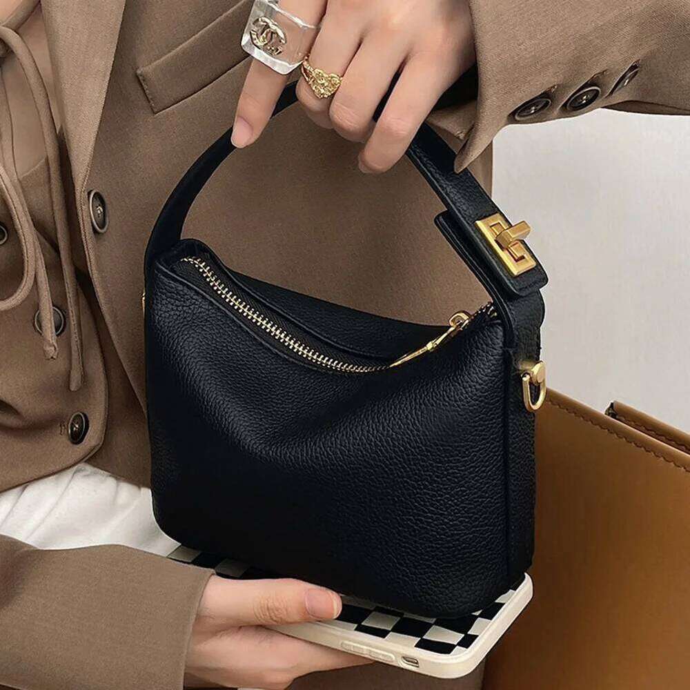 Women's Bags Designer Women Versatile Small Solid Color PU Mini Purses Chic Style Top-Handle Handbags Underarm All-Match Shoulder Bag