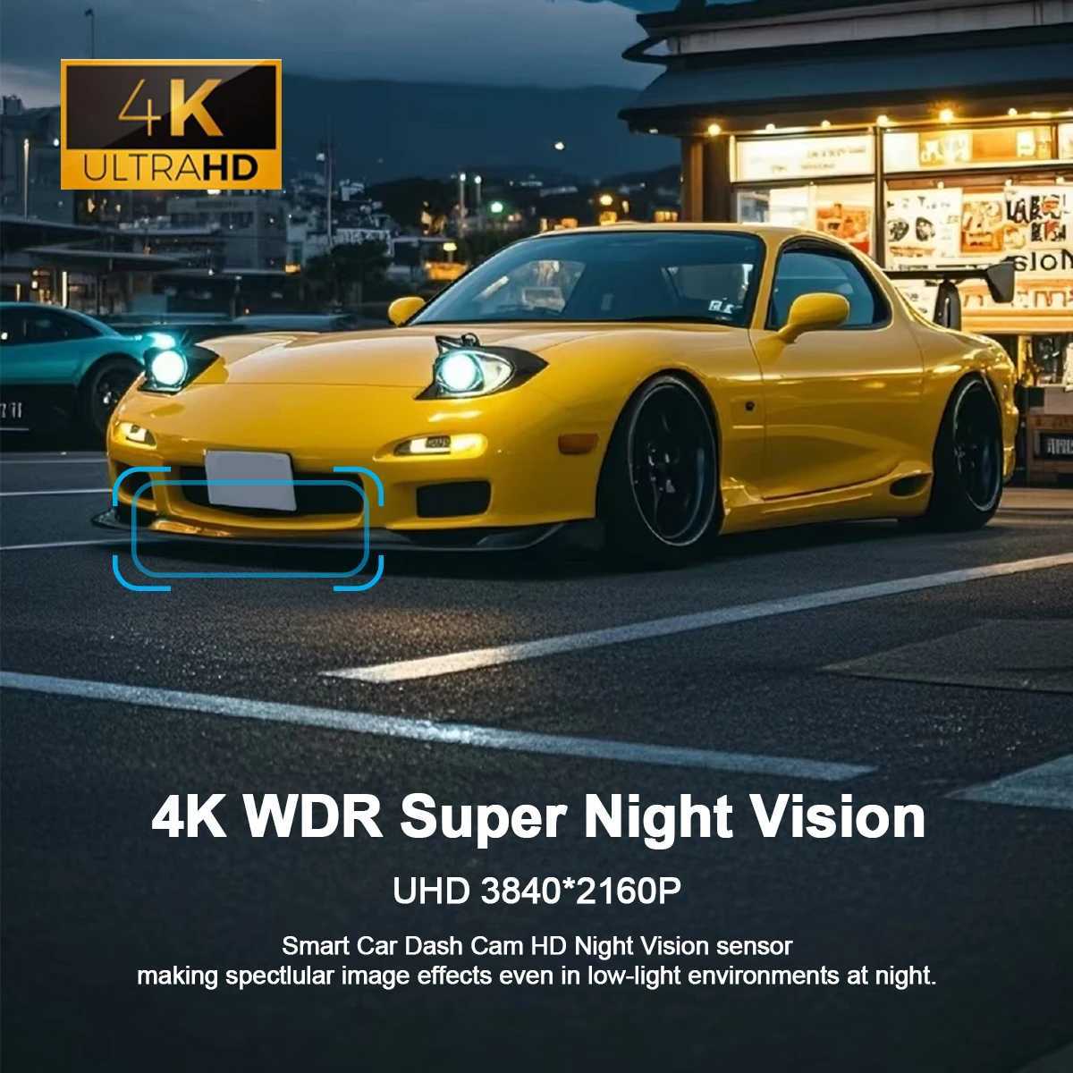 Car dvr Dash Cam auto 4K WiFi Front Camera Mini Car dvr Video Recorders Night Vision 24H Parking Monitor surveillance Recording camera R250529