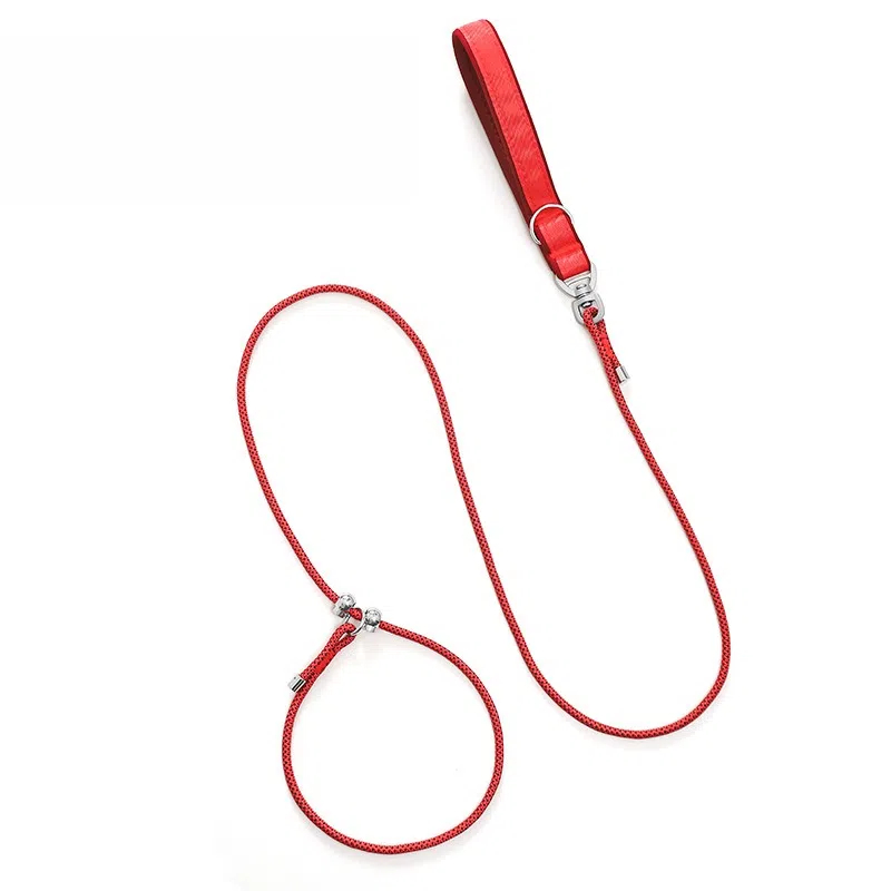 Competition-Grade P Rope Dog Leash with Anti-Suffocation & Anti-Escape Buckles - 500KG Tensile Strength Climbing Rope for Dog Training & Walking