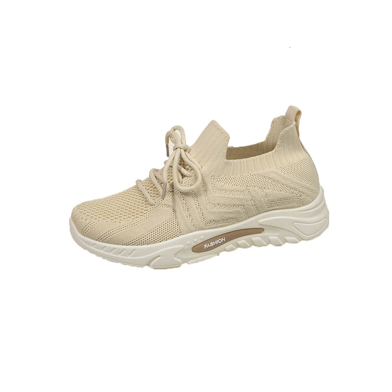 New Spring And Autumn Fashion Casual Sneakers Breathable Trendy Mesh Flyknit Sports Shoes For Casual Shoes Women Ddmysaturn