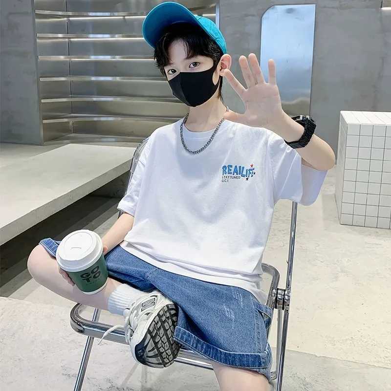 Summer Kids Clothes Streetwear Fashion English Skateboard Print T Shirt 100% Cotton Tops Tees Children Short Sleeve Boys Clothes T250603