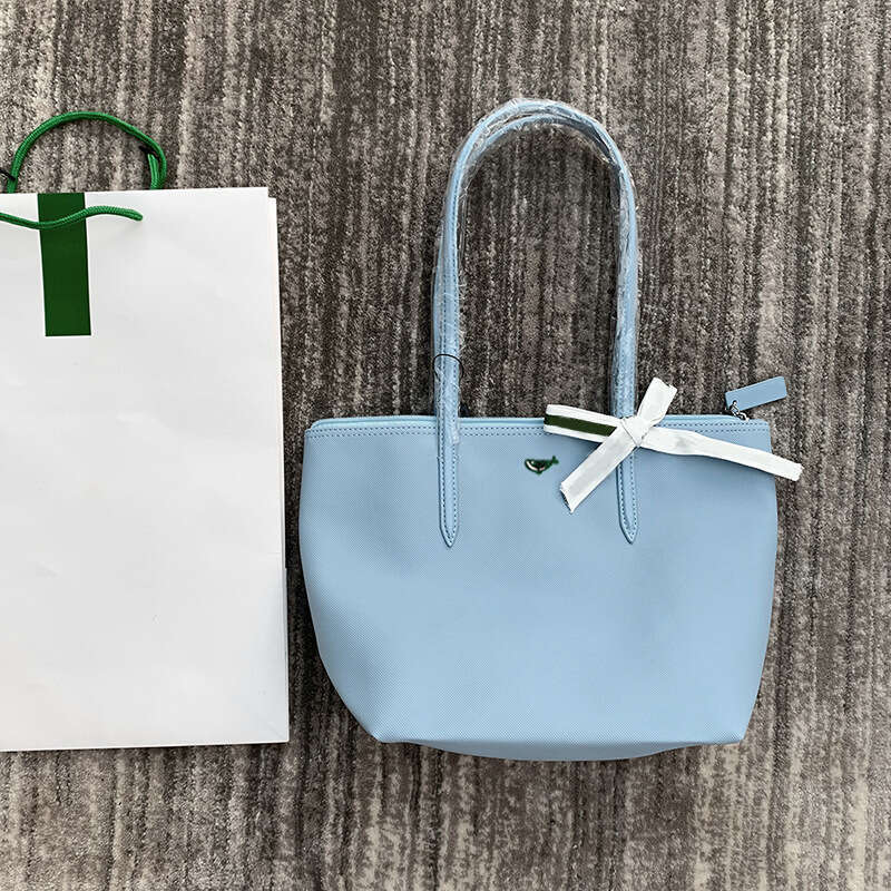 Small Horizontal French Fashion Crocodile PVC Shopping Single Shoulder Handheld Tote Dumpling Bag Waterproof Backpack
