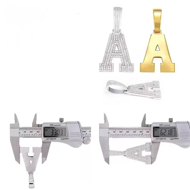 High End Fine Jewelry Letter D Initial Name Hip Hop Iced Out Certified Moissanite Diamond Custom Pendant