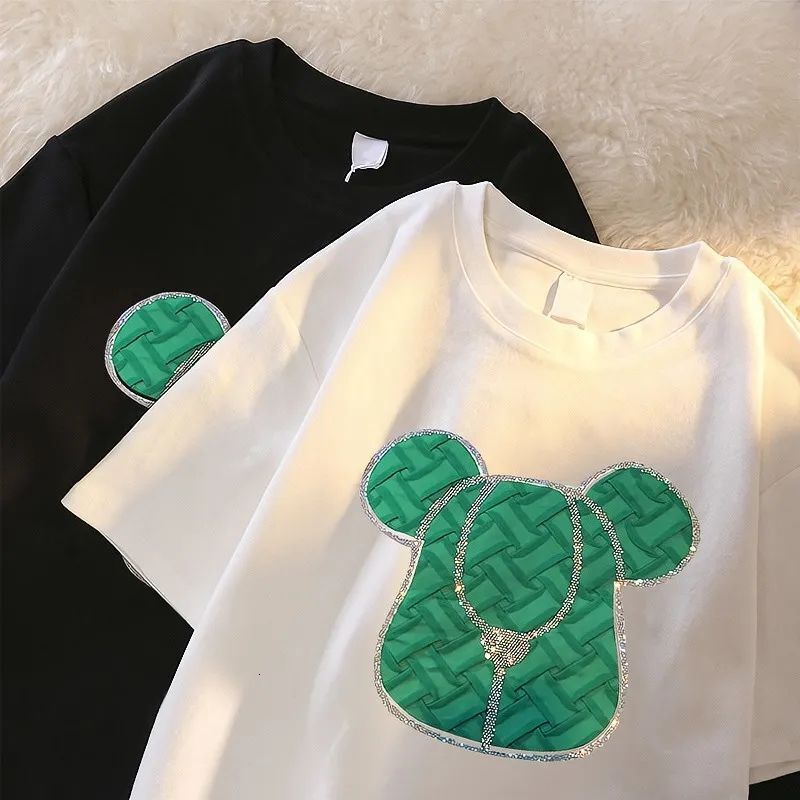 2025 New Summer Women's T-shirt New European Short sleeved Women's T-shirt Summer Trend Designer Women's Fashion T-shirt Color Contrast