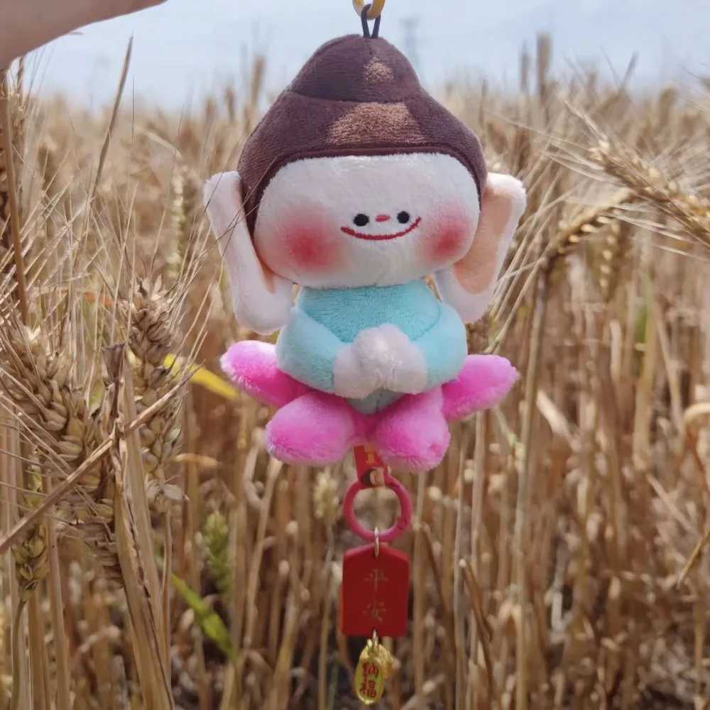 Fashion Cartoon Stuffed Plush Keychain Pendant Gifts Toys Bag Decor Buddha Doll Toy Key Rings Hanging Ornaments XJ250602