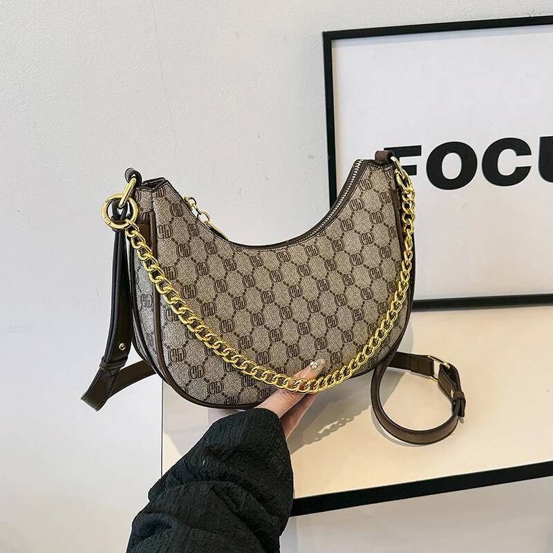 Classic Women's Leather Handbag Designer Crossbody Shoulder Purse Elegant Tote Ladies Fashionable Messenger Bag