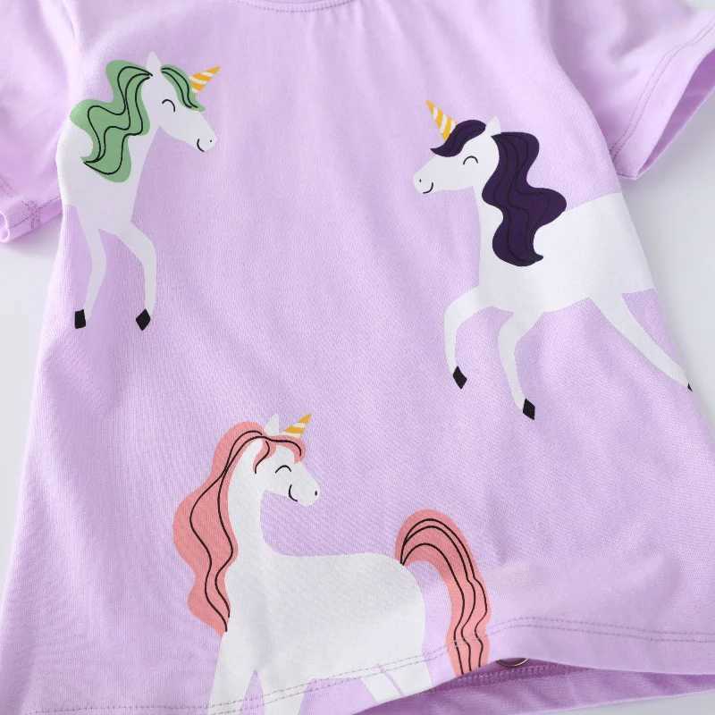 Jumping Meters 2-7T Fashion Cotton Girls T Shirts Summer Childrens Clothes Short Sleeve Kids Tees Tops Baby Costume Shirt T250603
