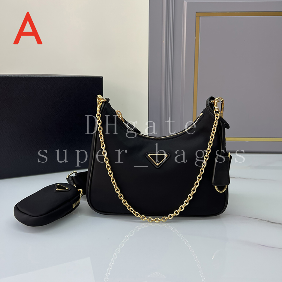 Designer bag luxury three in one shoulder bag 22CM chain bag super quality canvas crossbody bag with box P001