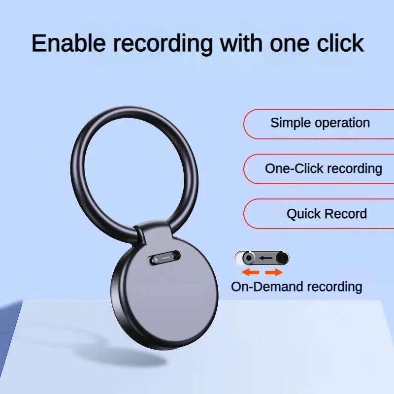Mini Digital Recorder Keychain Intelligent Noise Reduction MP3 Player Smart Voice Actiaved Audio Sound Recording Pen Espia