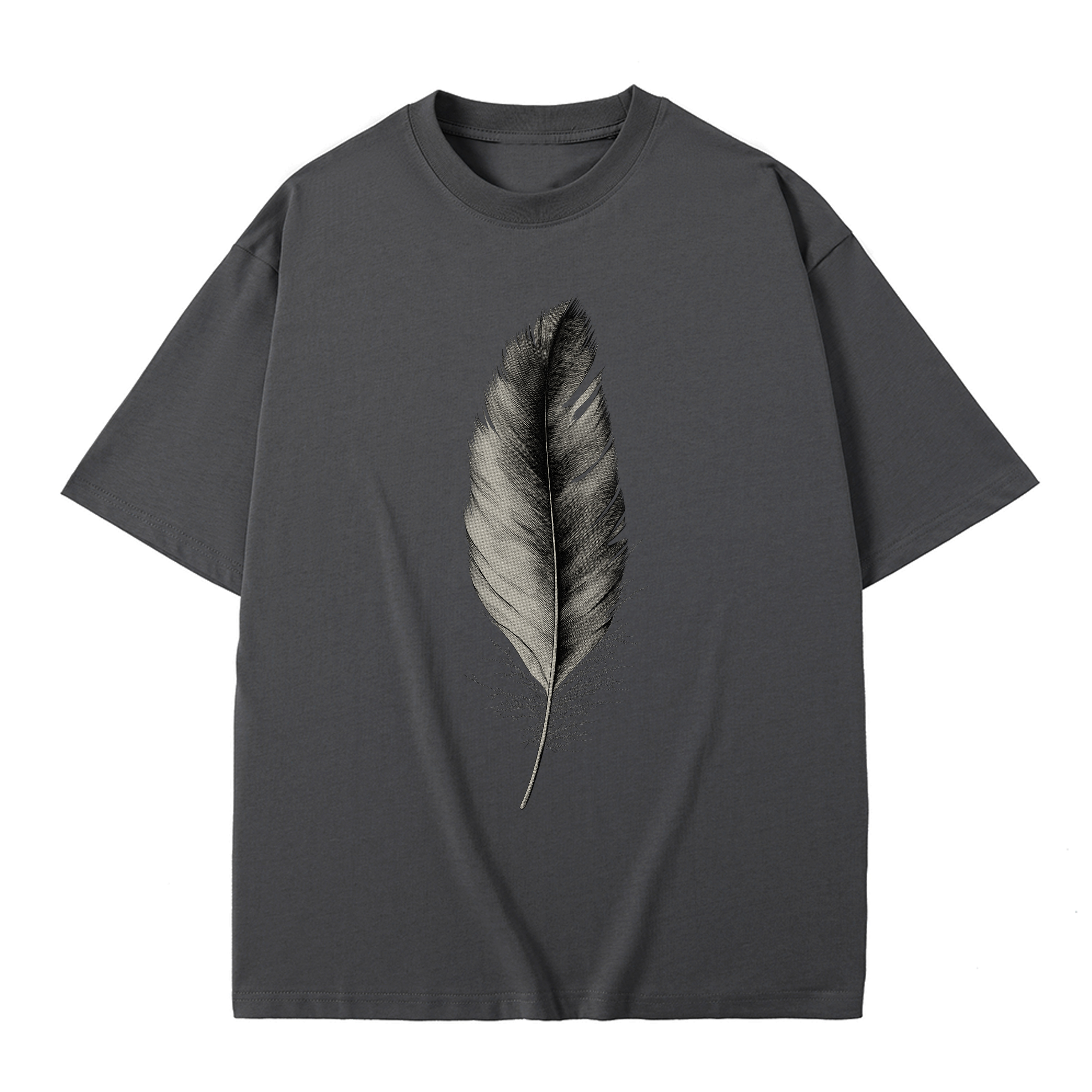 T-shirt men's top designer cotton T-shirt Silver Feather short sleeved clothing high-quality fashionable T-shirt BROADTRUE